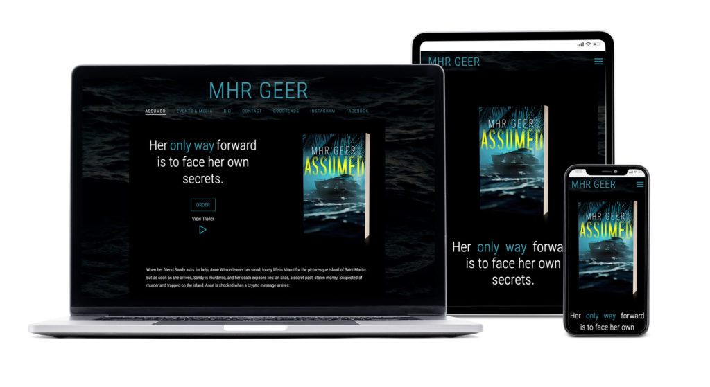 MHR Geer website – the responsive design is shown on multiple devices
